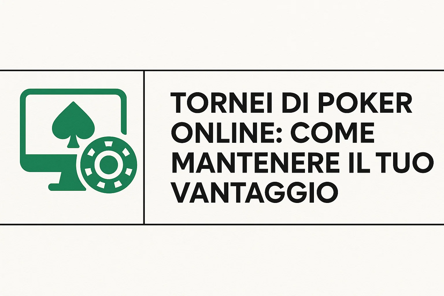 Tornei di Poker Online: Come Mantenere il Tuo Vantaggio
